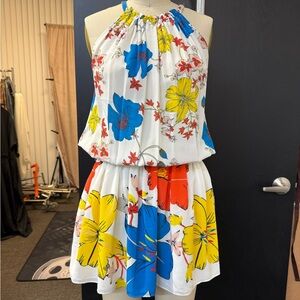 Ramy Brook Multicolor Floral Halter Dress